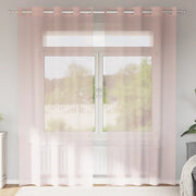 Tende in Voile con Occhielli 2 pz Rosa Chiaro 140x245 cm 4102086