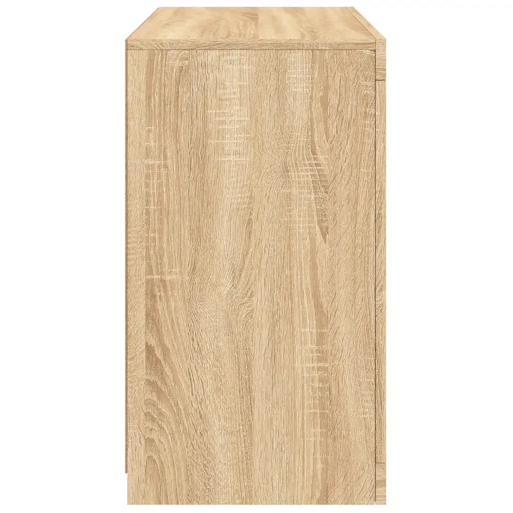 Credenza | Madia | Buffet da pranzo | Armadio da pranzo con Luci LED Rovere Sonoma 60,5x37x67 cm