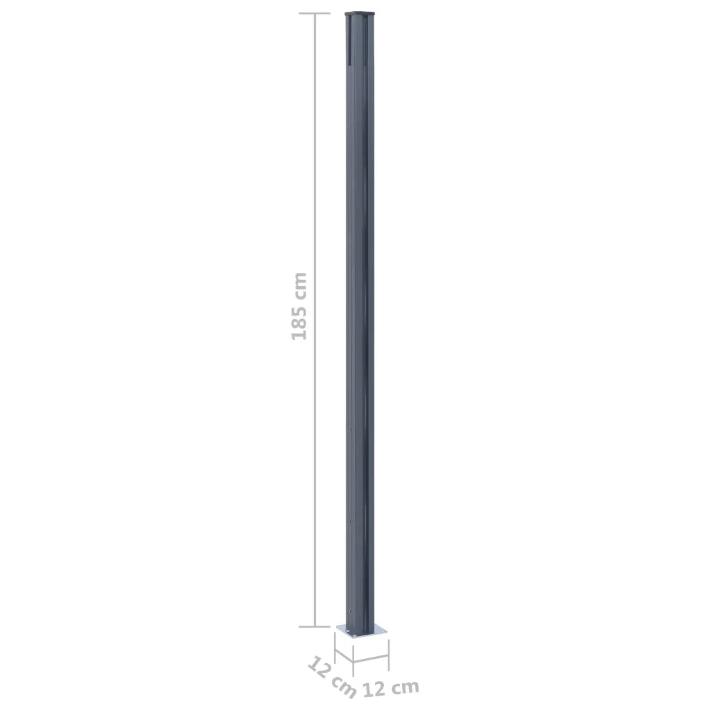 Pali di Recinzione 2 pz Grigio Scuro 185 cm in Alluminio CFW3586636