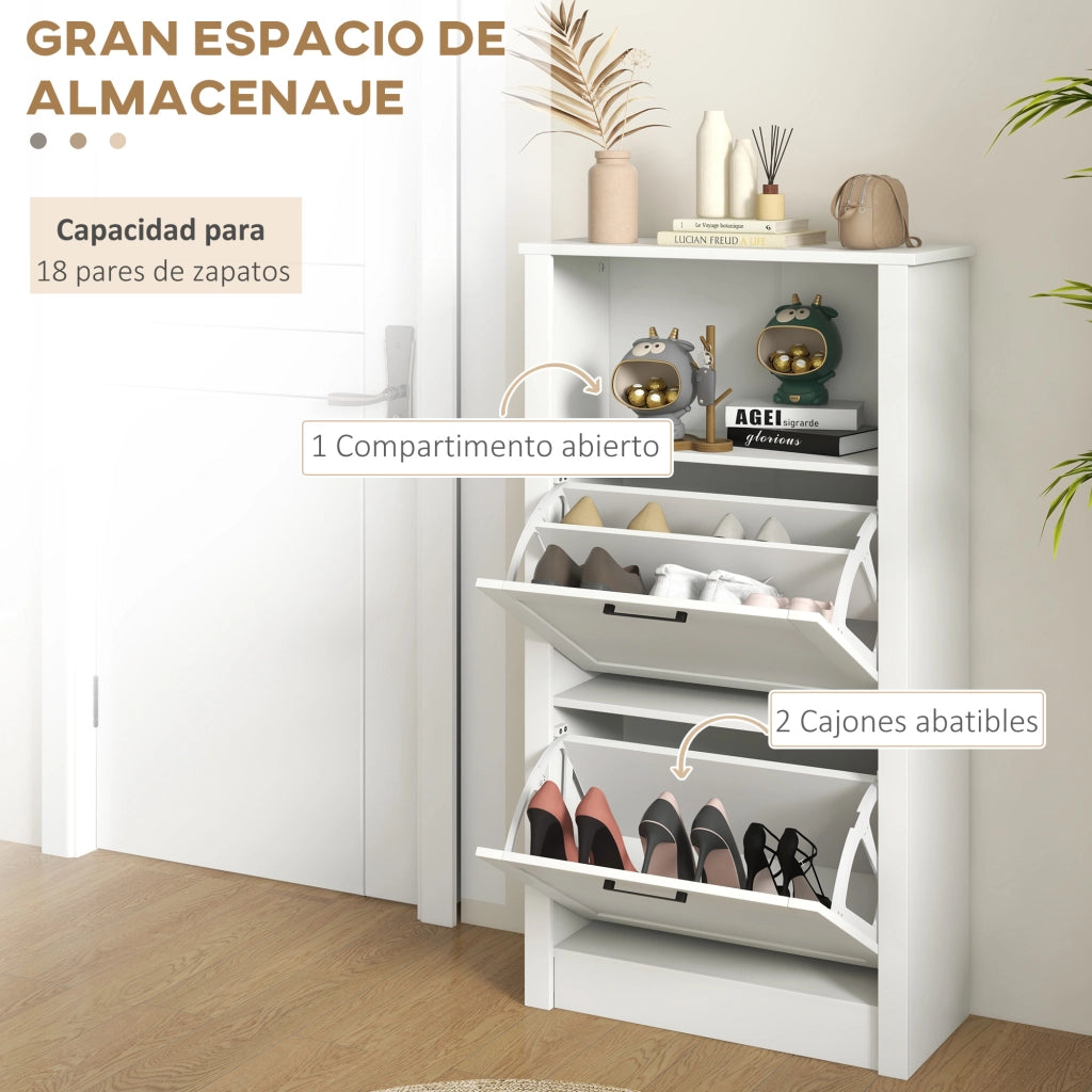 Armadio scarpe ¨C zephmum ¨C bianco 58x24x105 cm