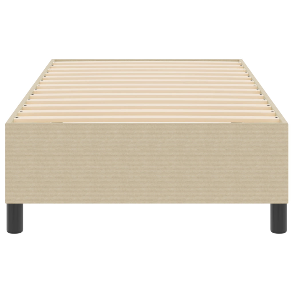 Letto Box Spring Verde Chiaro Grigio 80x200 cm Tessuto in Velluto Corduroy