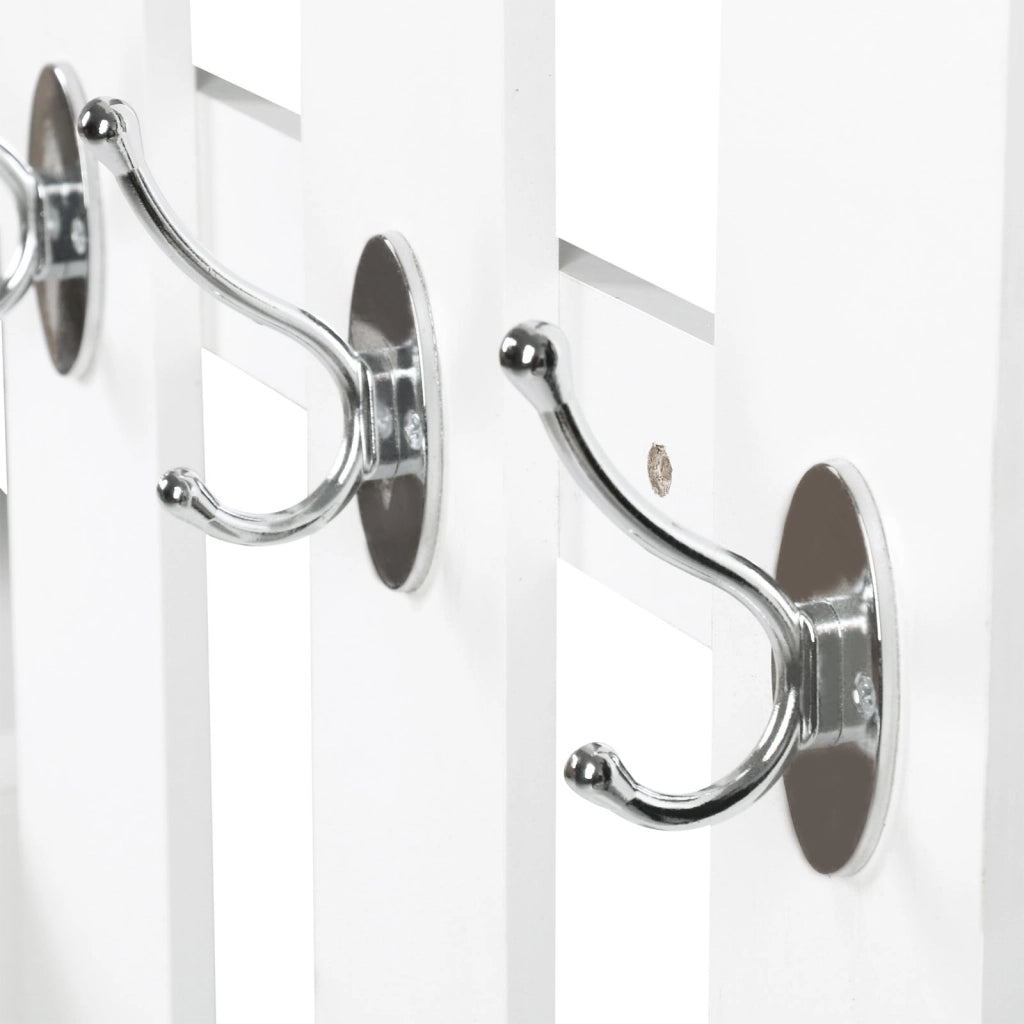 Scarpiera Appendiabiti con Specchio e Cassetti ¨C zephmum ¨C Bianco 90x24x166 cm