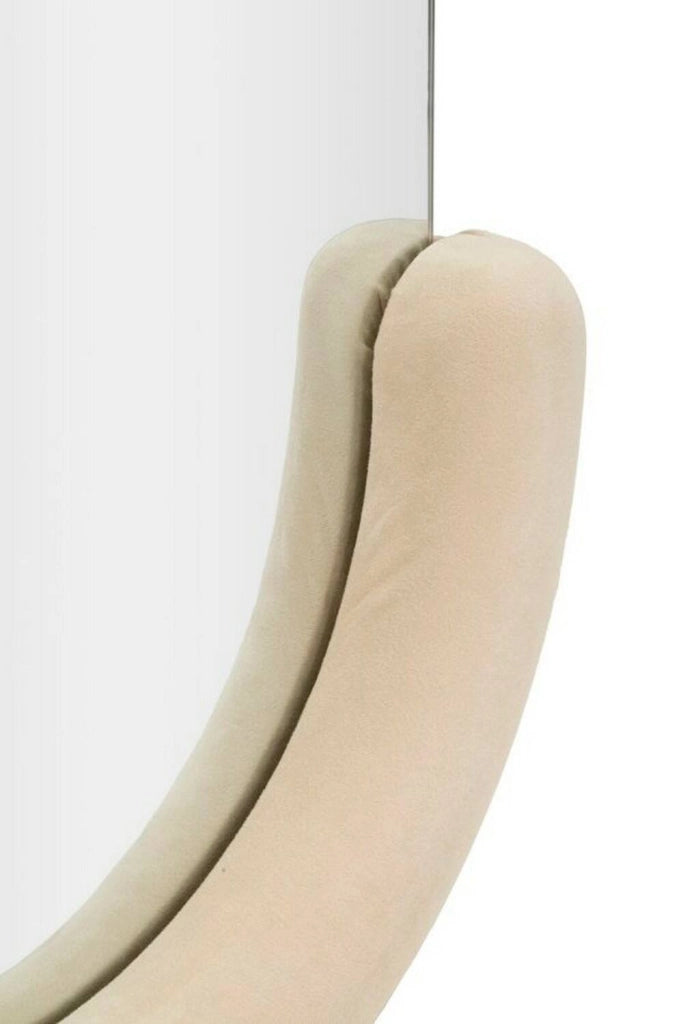 Specchio Shot, Specchiera, Articolo d'arredo a muro, Decorazione con specchio, 60x7 h160 cm, Crema