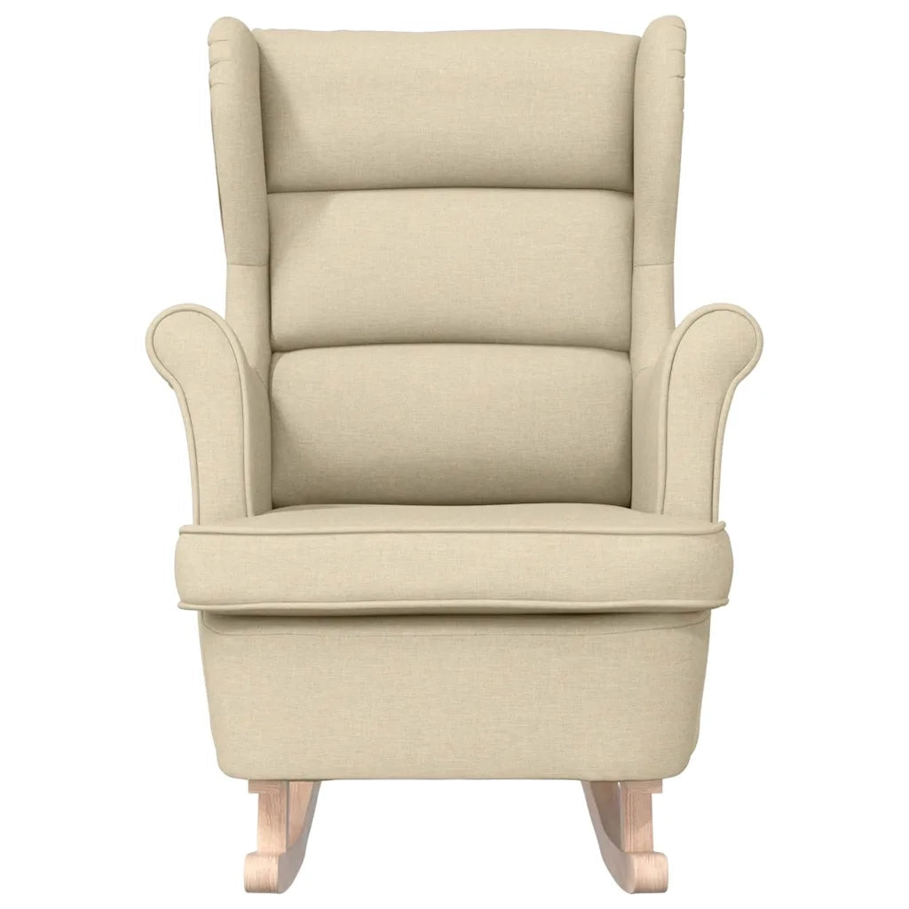 Sedia a Dondolo Crema 74x90x102 cm in Tessuto 4016926