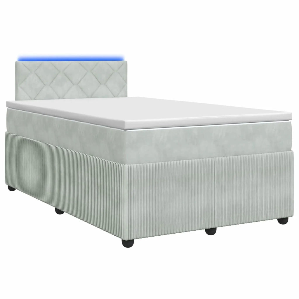 Letto box spring con materasso Grigio Chiaro 120 x 200 cm 3453125