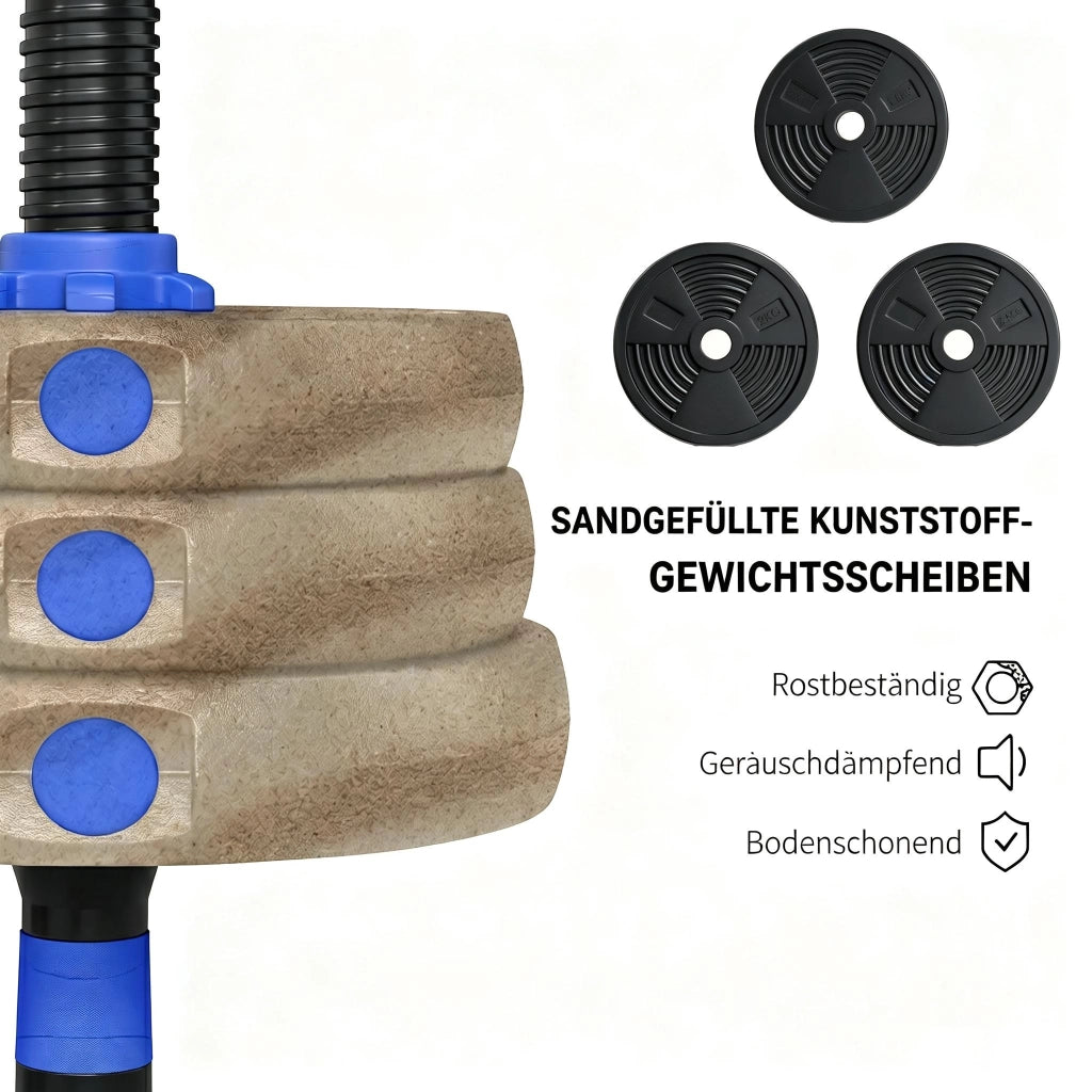 PESI regolabili 3 in 1 con bilanciere dritto ed EZ, set dischi