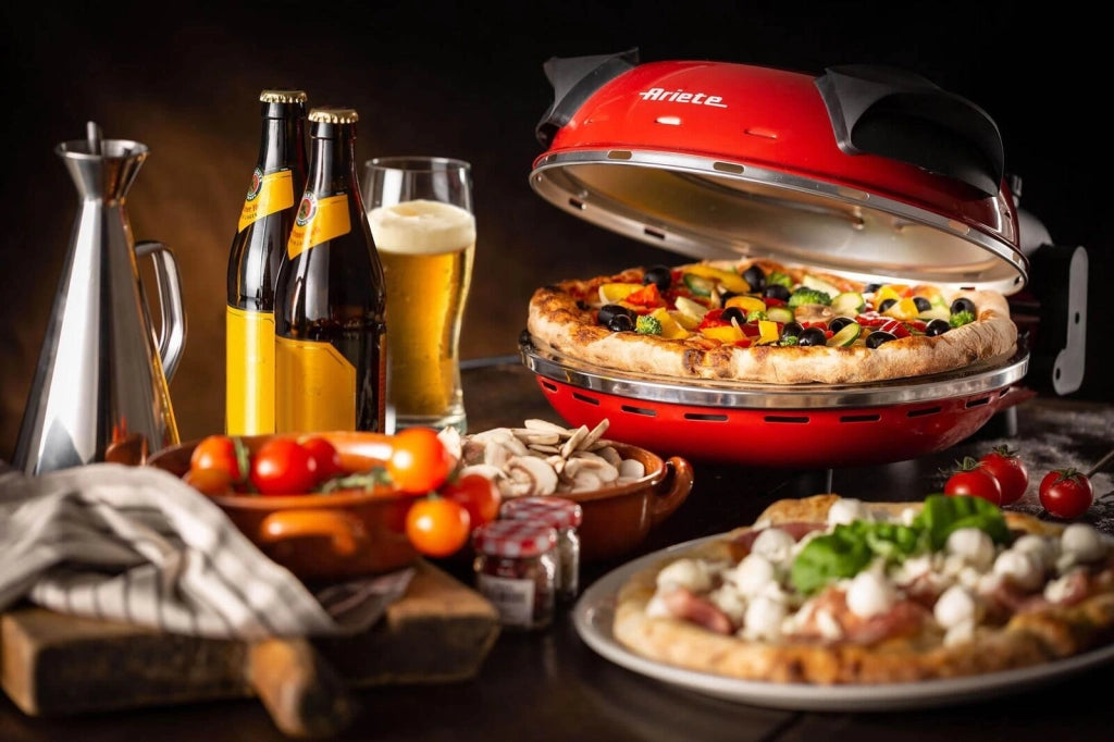 Ariete 909 - Forno Pizza Elettrico 1200W 400 gradi Timer 30 minuti Rosso
