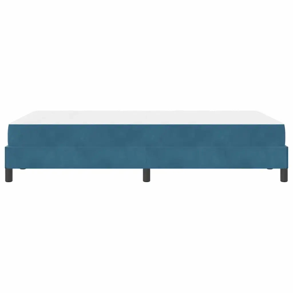 vidaXL Letto box spring con materasso Blu Scuro 120 x 190 cm Velluto