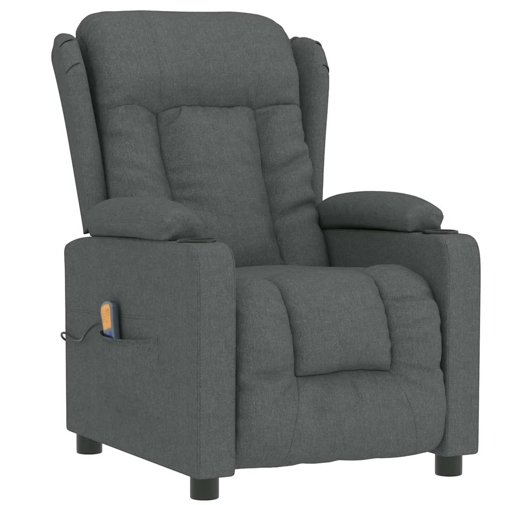Divano Sedia-Poltrona Massaggiante Grigio Scuro in Tessuto 646031