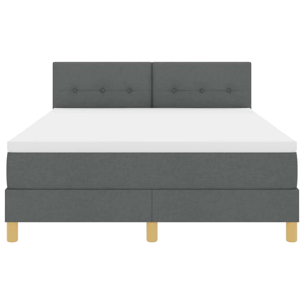 Letto a Sorgente LED Grigio scuro 140 x 200 cm Tessuto 3342444