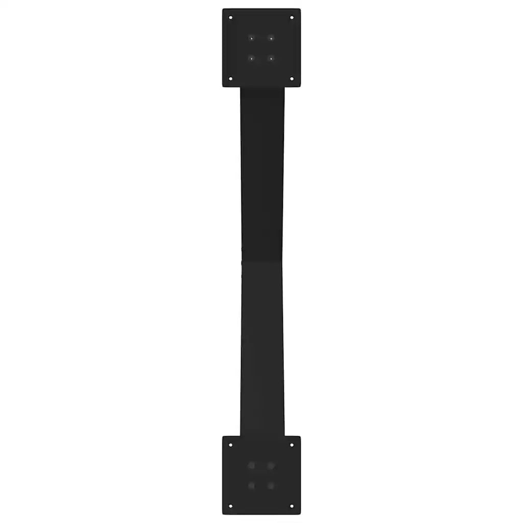 Gambe per tavolo da pranzo a forma di X 2 pz nere 90x(72-73) cm in acciaio 4012984