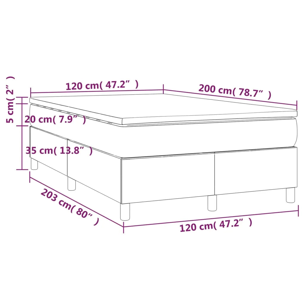 Giroletto a Molle con Materasso Cappuccino 120x200cm Similpelle 3144601