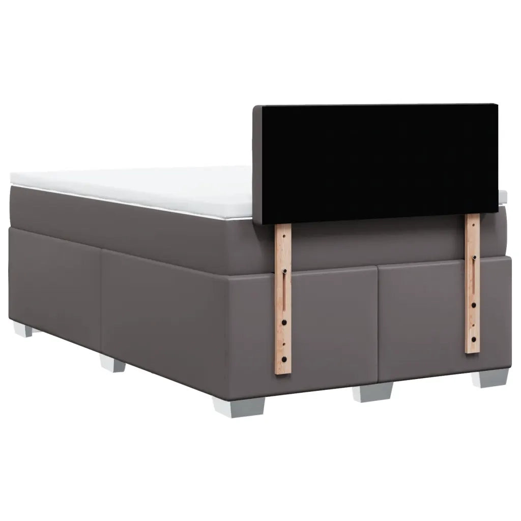 Giroletto a Molle con Materasso Grigio 120x190 cm in Similpelle 3286114