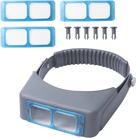 Vergrootglas professionale per capo con lente doppia per riparazione e artigianato
