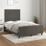 Giroletto senza Materasso Grigio Scuro 120x190 cm Velluto