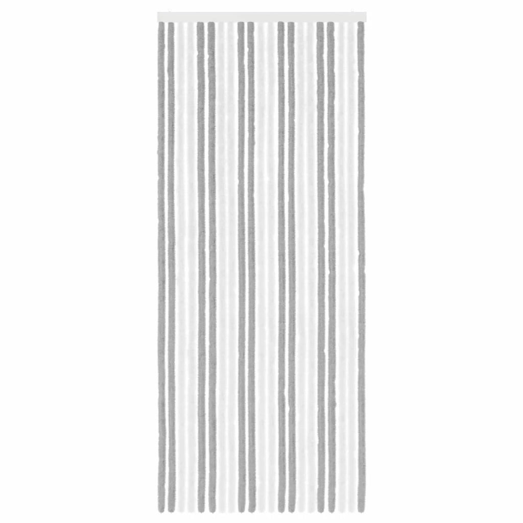 Tenda per insetti in chenille Grigio e Bianco 90 x 220 cm 42034456