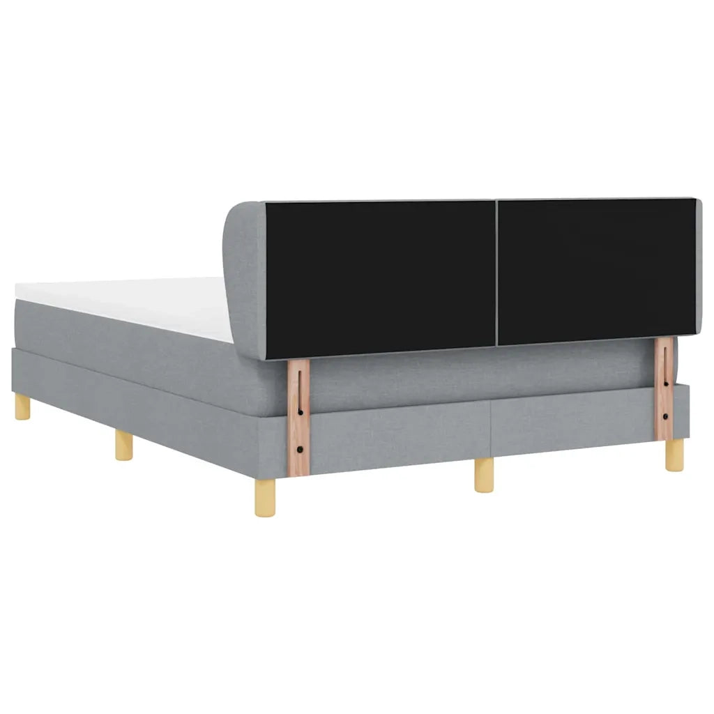Letto a molle con materasso Grigio chiaro 140 x 190 cm Tessuto 3340269