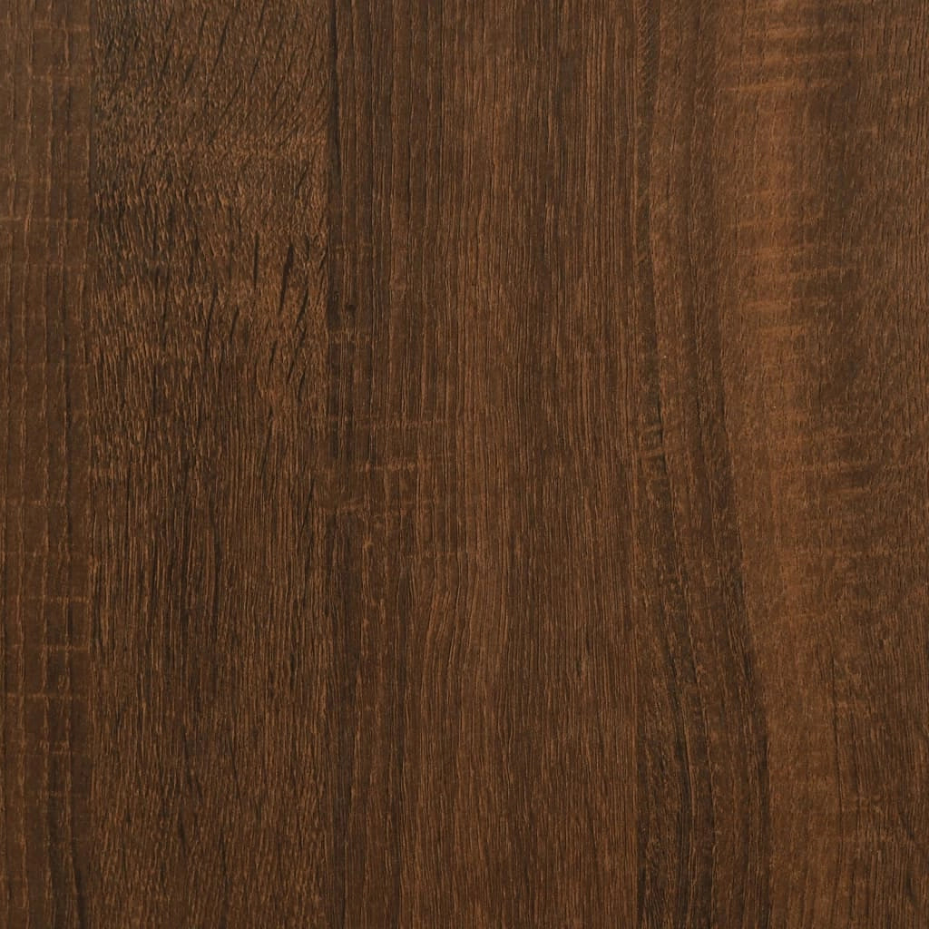 Scrivania tavolo postazione di lavoro mobile per computer studio rovere 141 x 141 x 75 cm legno ingegnerizzato marrone 02_0023621