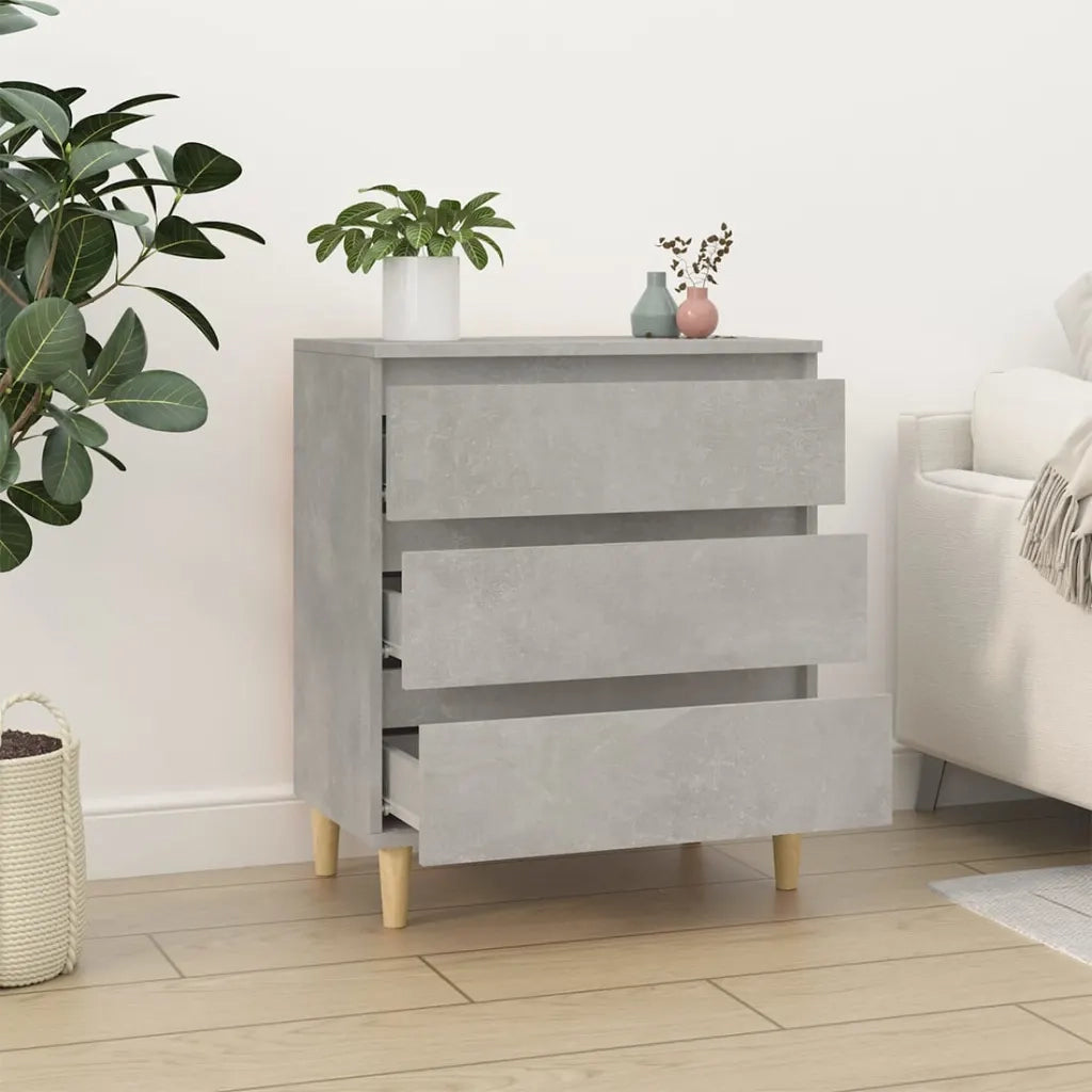 Credenza Grigio Cemento 60x35x70 cm in Legno Multistrato cod mxl 27280