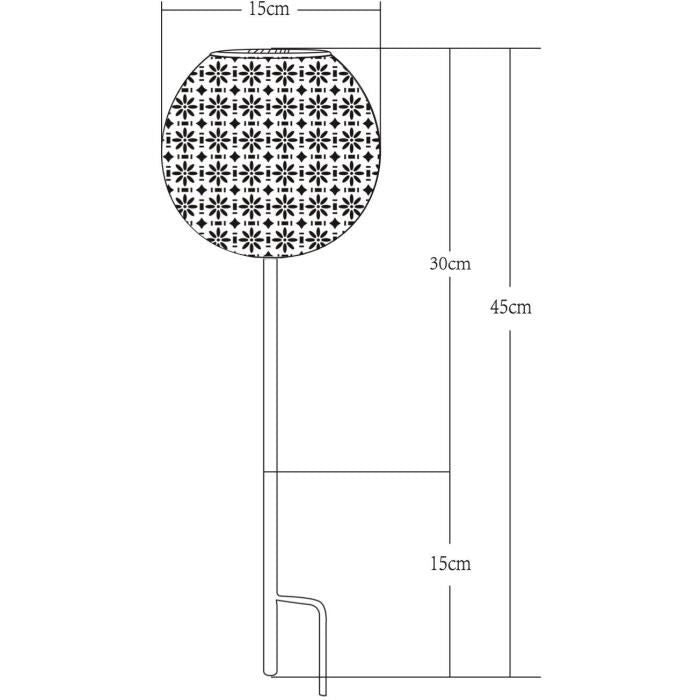 GALIX Decorazione in metallo a energia solare - Design retrò