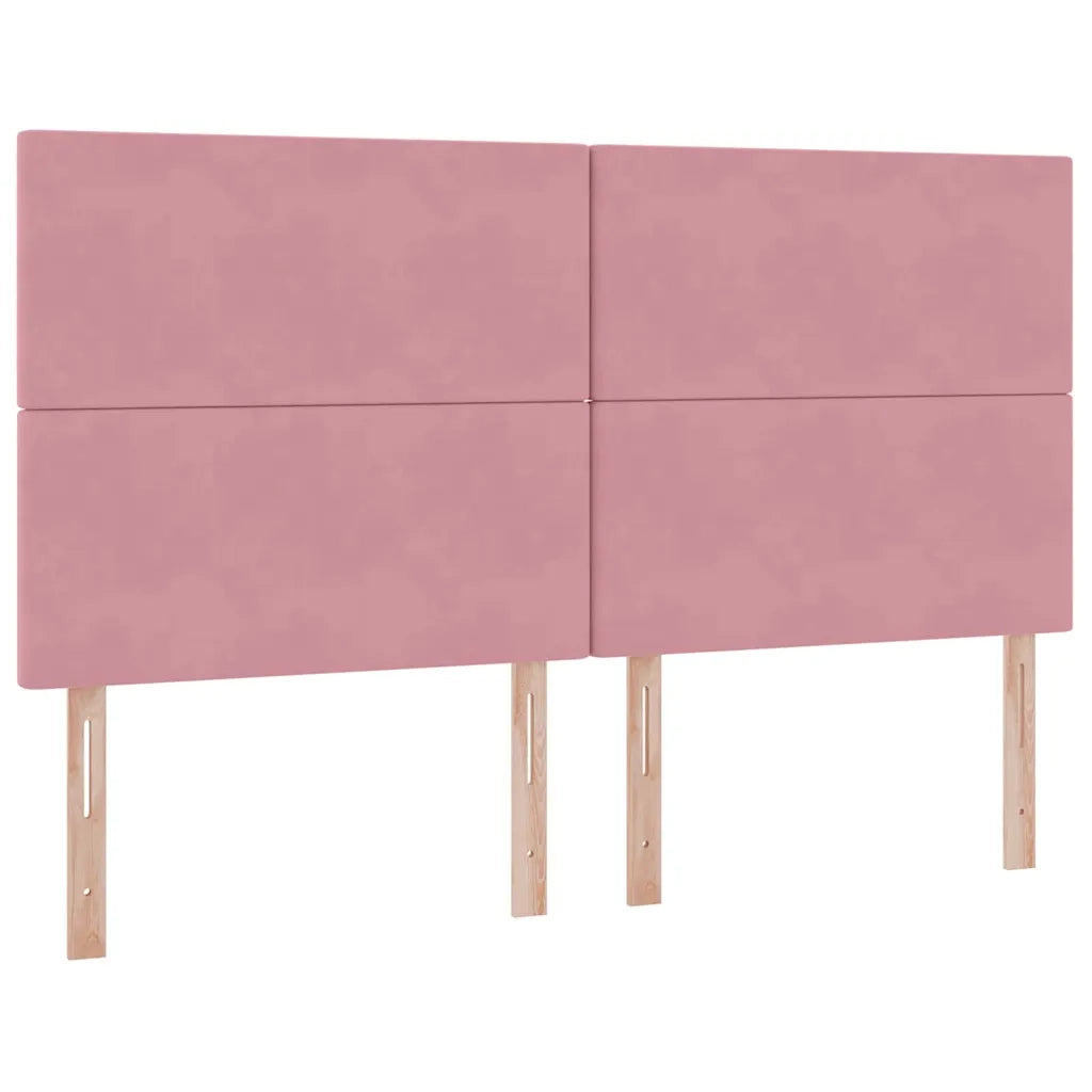 Letto con contenitore e LED con led Rosa 160 x 200 cm Velluto 3372620