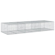 Gabbione recinto a gabbia muro di contenimento con coperchio 300 x 100 x 50 cm ferro zincato argento 02_0040152