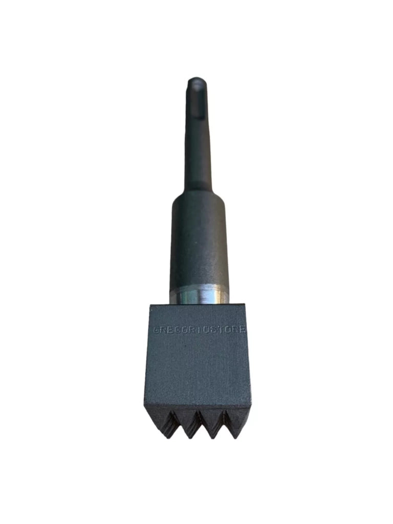 Bocciarda per pietra dura con attacco SDS plus,in acciaio temprato, per martello pneumatico, trapano 3x3 cm