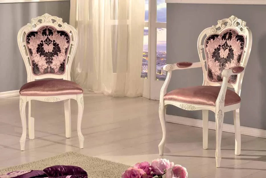 Capotavola shabby chic imbottita in legno massello intagliata con fregi - Mobili 2G