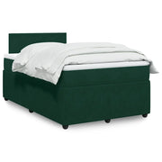 Giroletto a Molle con Materasso Verde Scuro 120x200 cm Velluto