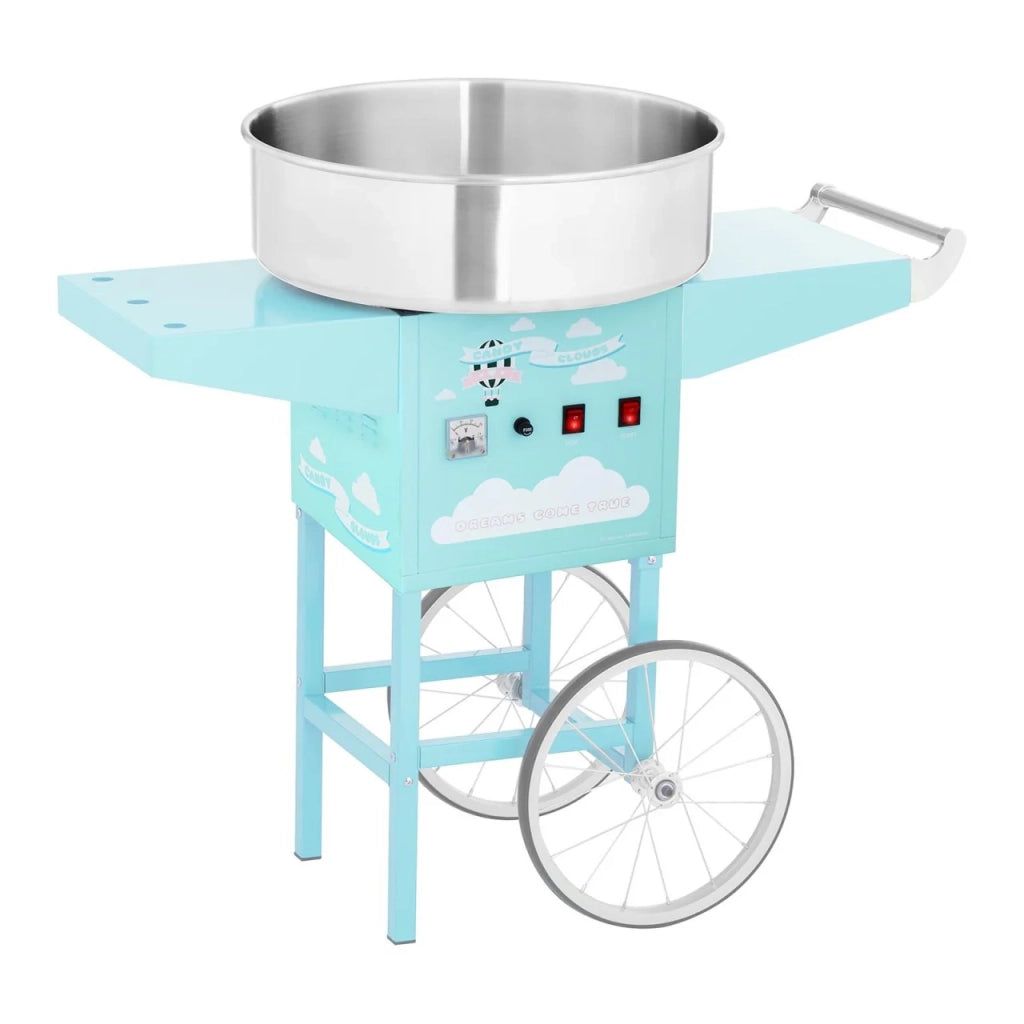 Macchina per zucchero filato con carrello 52 cm 1200 watt turchese 14_0002278
