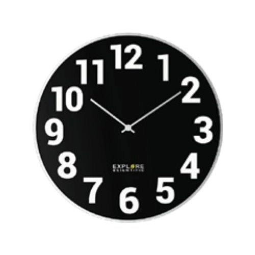 Orologio da parete with numbers black e silver d. 25cm rac1003