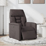 Poltrona Elettrica Reclinabile Marrone Scuro in Tessuto 3303017
