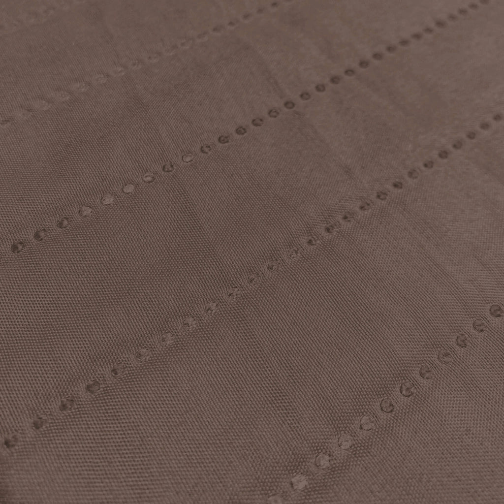 Copridivano Trapuntato con Penisola Destra Seduta 290 cm in Microfibra Marrone