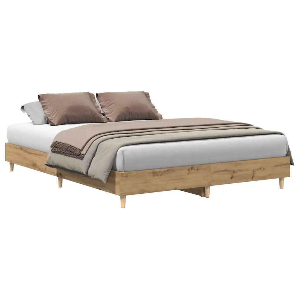 vidaXL Giroletto senza Materasso Rovere Artigianale 140x200 cm