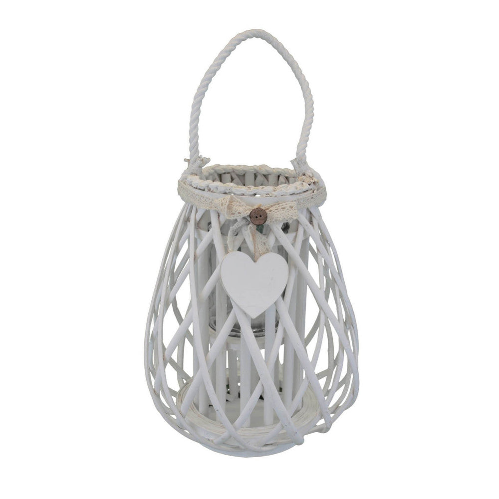 Lanterna Mireille   in Vimini Bianco