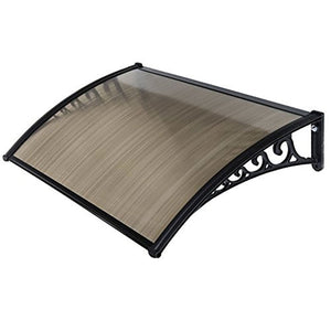 Pensilina Maya in Policarbonato Alveolare Fumè 100x80 cm Nero