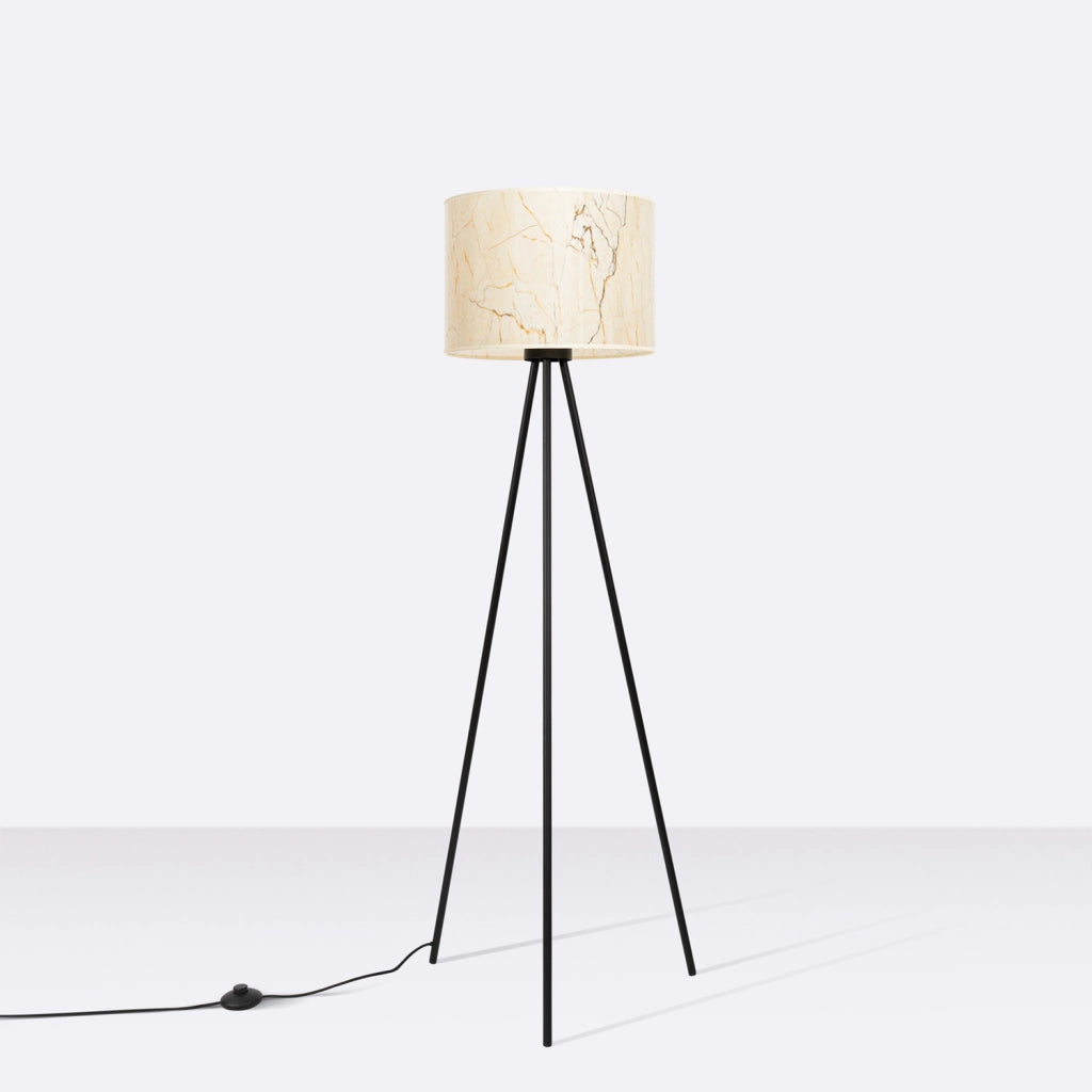 Lampada da terra PURELA treppiede marmo beige E27 Pure Lume