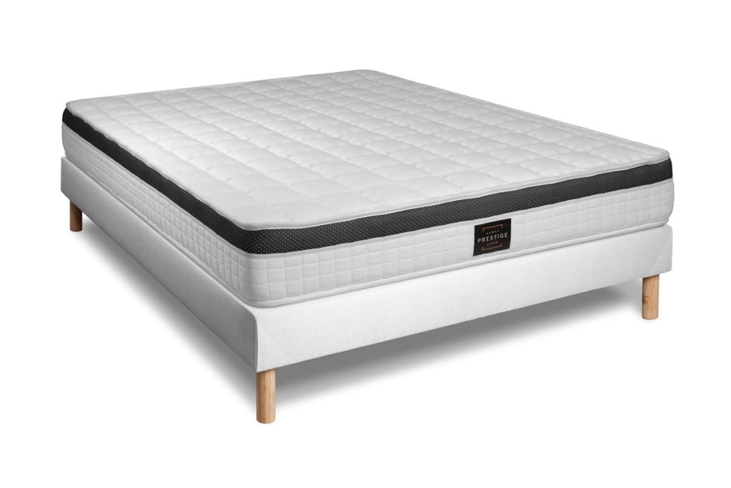 Pacchetto letto completo - Materasso 200x200cm + Box spring con doghe (kit) + 2 cuscini + Piumino - Superior