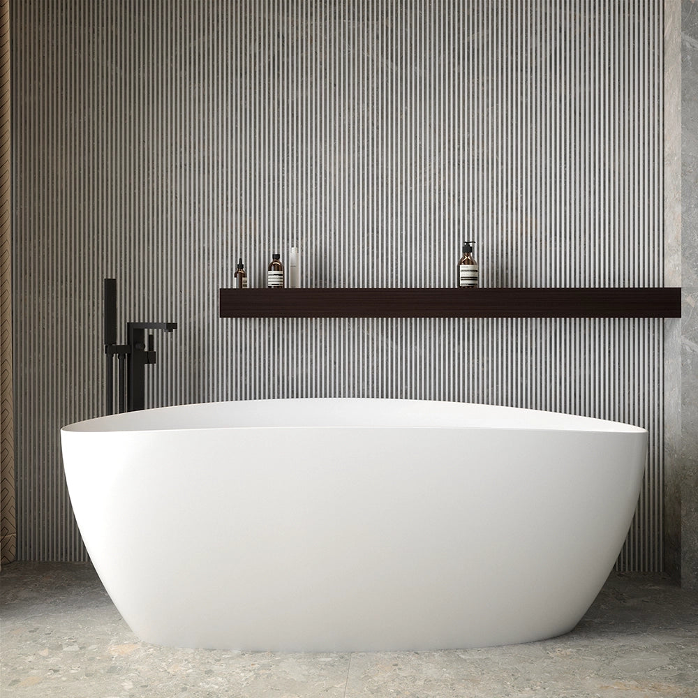 Vasca da bagno freestanding 170cm in acrilico bianco lucido | Caterina