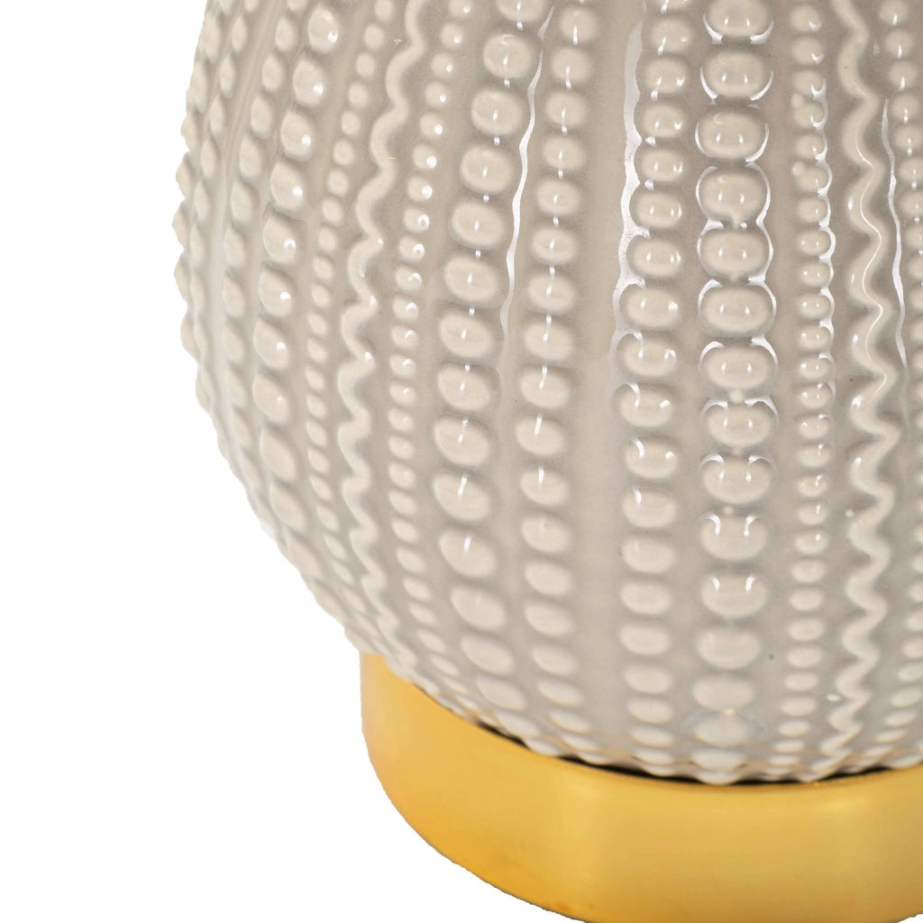 Yakuta, Lampada da Tavolo Necessaria 1 Lampadina, Grigio Tortora