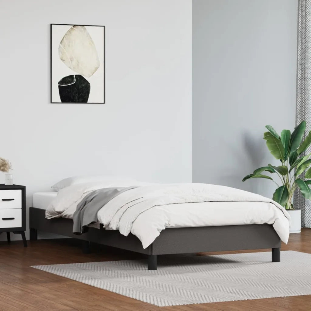 Giroletto-Struttura Letto Grigio 90x200 cm in Similpelle 410938