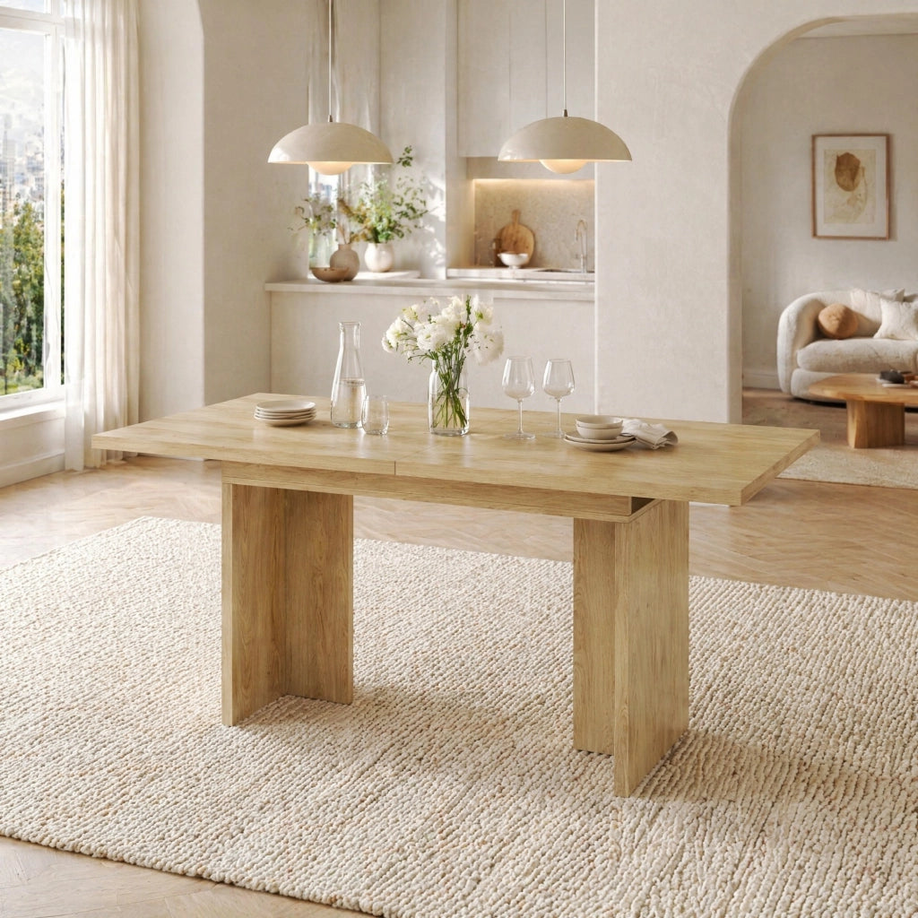 TAVOLO Allungabile 140-180x80 cm Rovere in MDF