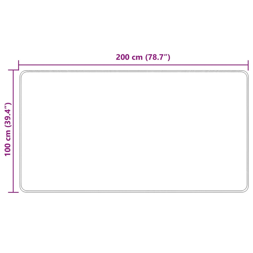 Runner Tappeto MARSA Crema 100 x 200 cm Poliestere e PVC