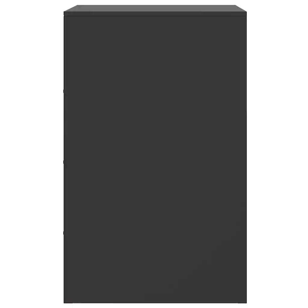 Comodino Nero 34,5x39x62 cm in Acciaio
