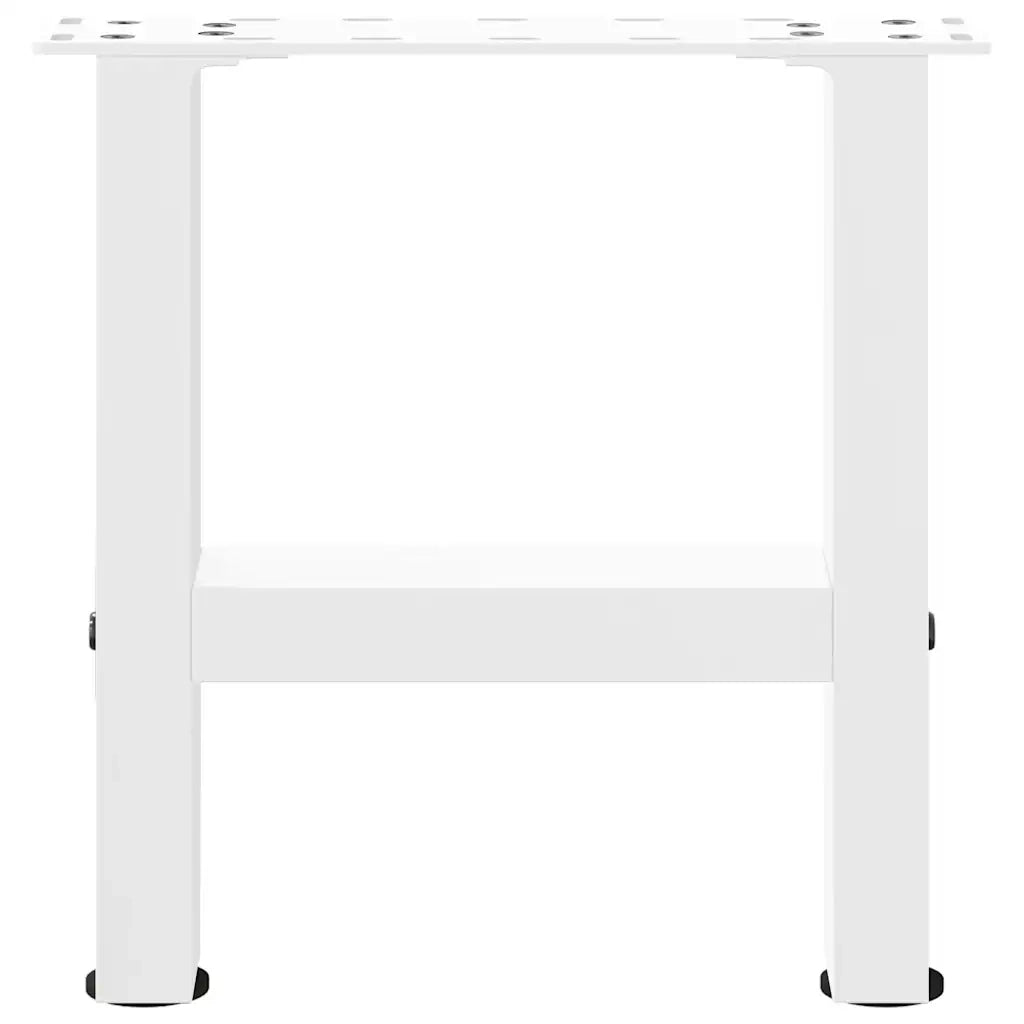 Gambe per Tavolino da Caffè Bianche 2 pz 30x(30-31) cm Acciaio 4013253