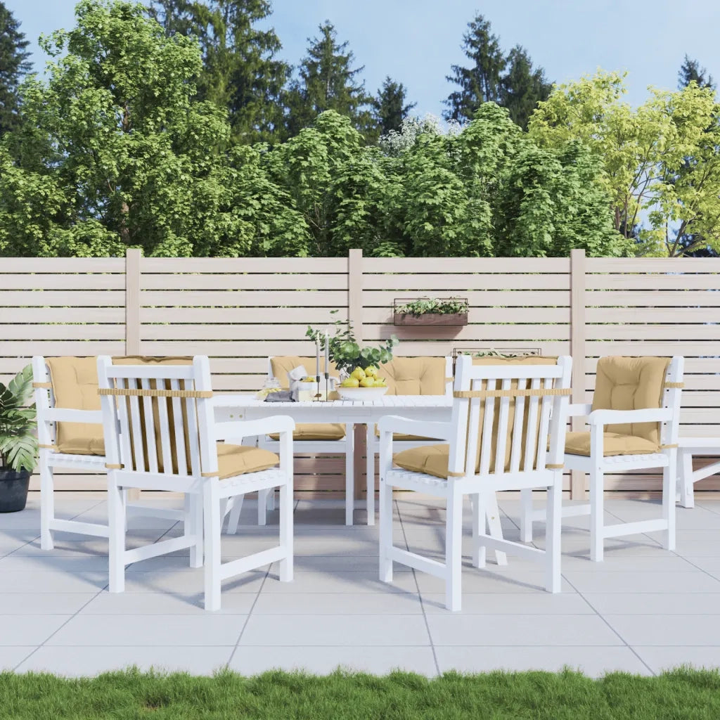 Cuscini Sedia Schiena Bassa 6 pz Beige MÃ©lange 100x50x7 Tessuto