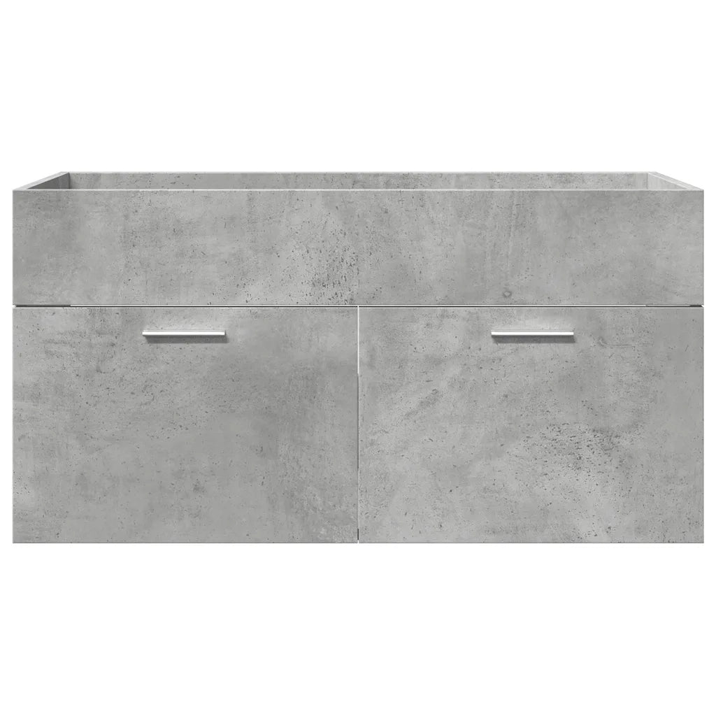 Set Mobili da Bagno 5 pz Grigio Cemento in Legno Multistrato 3324887