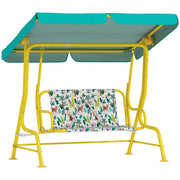 Altalena per bambini 2 posti ¨C Minimal ¨C Verde 112x75x120 cm