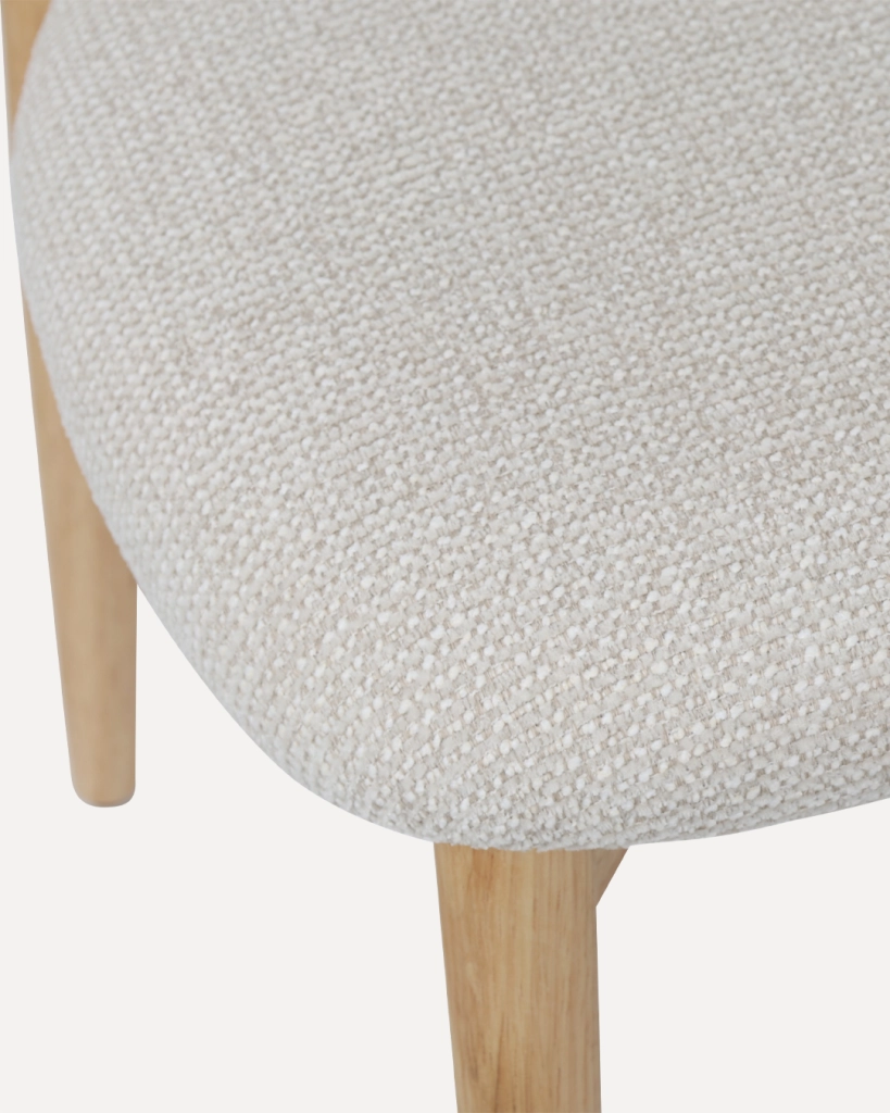 Sedia in Legno Daphne, Naturale / Bianco Avorio