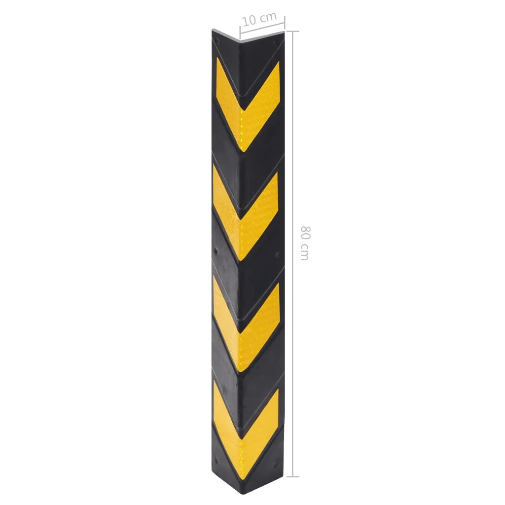vidaXL Protezioni Angolari Riflettenti 10 pz in Gomma 80 cm